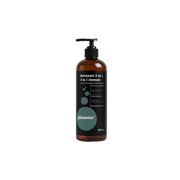 Trio gel douche-mains-cheveux - Eucalyptus et synergie marine - PLANETTE