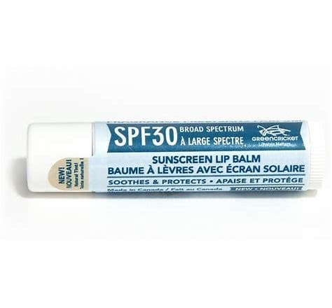 Baume à lèvres solaire sans parfum FPS 30 4,2g– GREEN CRICKET