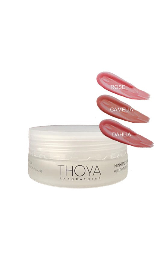 Baume solaire teinté rose-Camélia -Dahlia FPS 40 – Protection minérale naturelle pour le visage