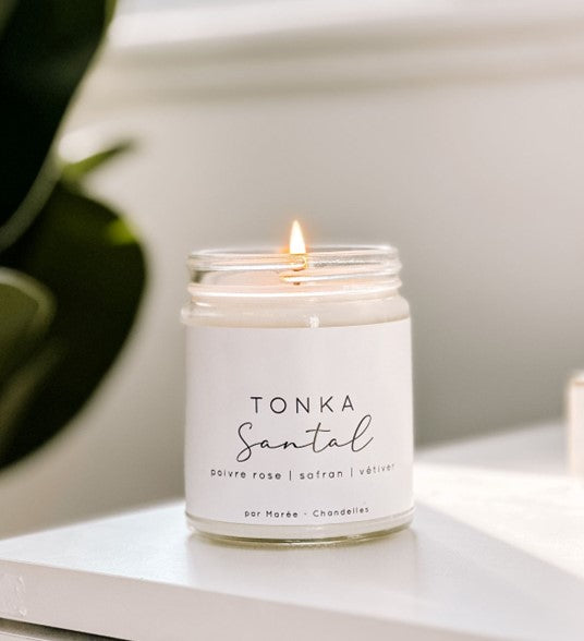 Chandelle de soya - Tonka Santal 270 ml - MARÉE CHANDELLES