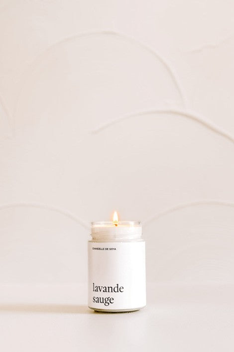Chandelle lavande sauge - MARÉE CHANDELLES