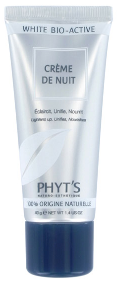Crème de Nuit White Bio-Active Phyt’s, soin visage bio unifiant et nourrissant avec acérola et germe de blé, tube de 40 g