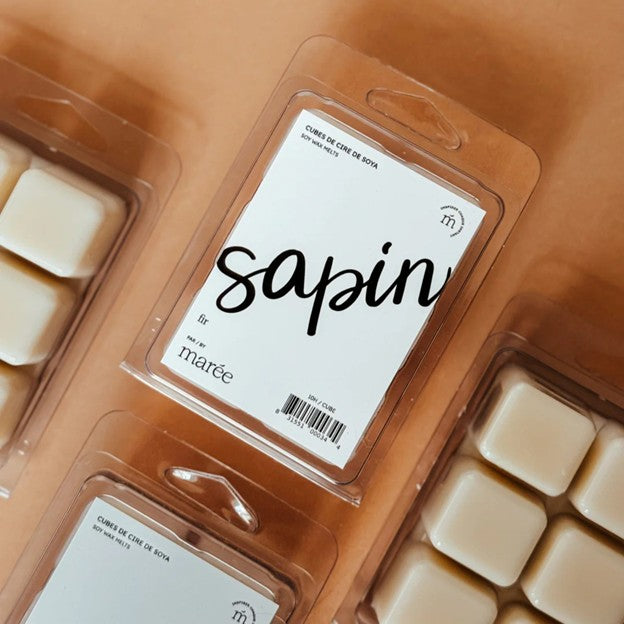 Cubes de cire de soya pour diffuseur (6 morceaux) - Sapin - MARÉE CHANDELLES