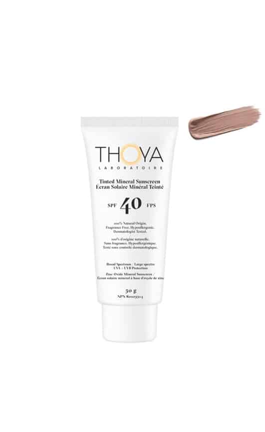 Écran Solaire Minéral Teinté FPS 40 à large spectre - 50 g - THOYA