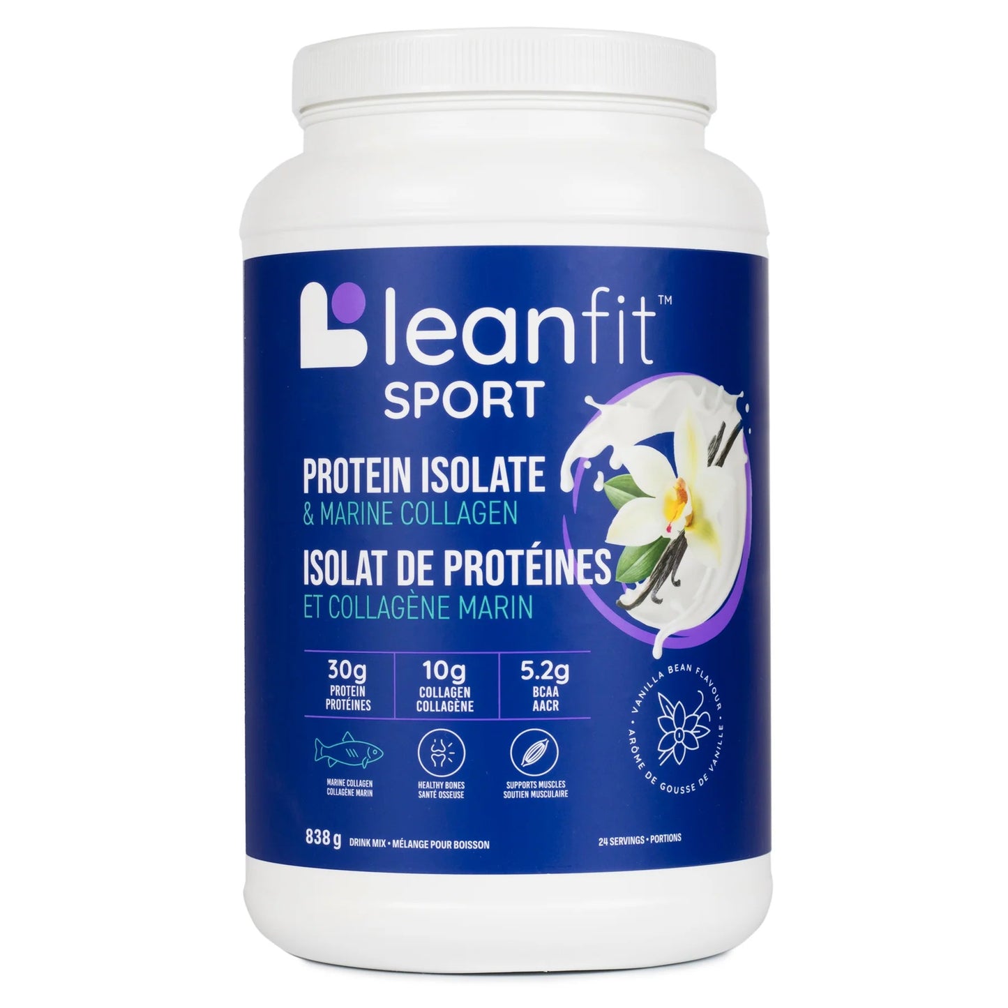 LeanFit - Isolat de protéines et collagène marin - 838 g - Purity Life