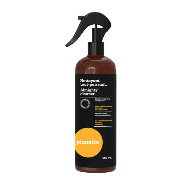 bouteille de nettoyant tout-puissant planette 500ml produit ménager naturel et écologique