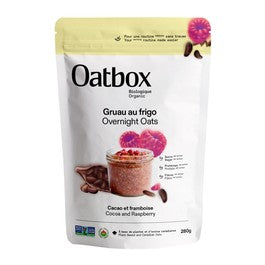 Gruau au Frigo Biologique - Cacao Framboise - 280 g - OATBOX