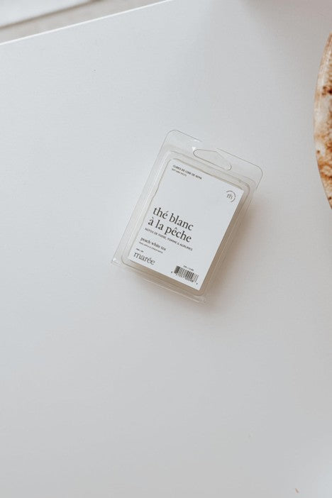 Cubes de cire de soya pour diffuseur (6 morceaux) - Thé blanc à la pêche - MARÉE CHANDELLES