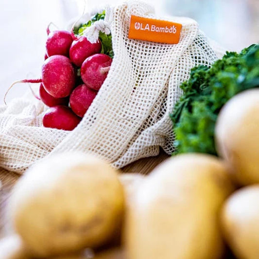 Ola Bamboo - Sacs à fruit coton (Paquet de 3)