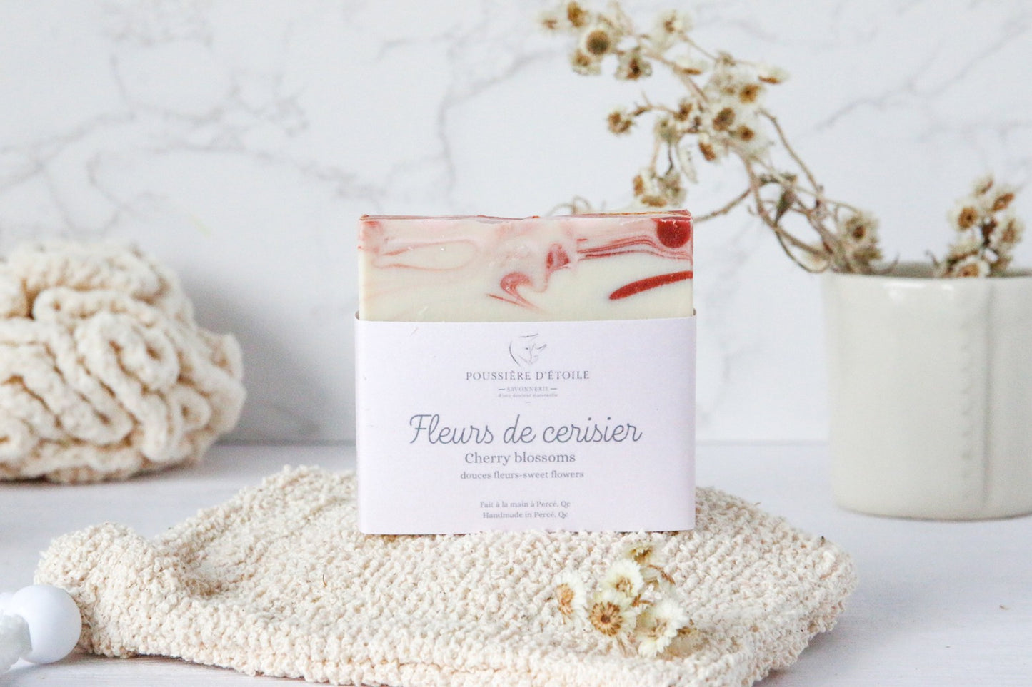 Savon en barre - Fleurs de cerisier 125gr - POUSSIÈRE D'ÉTOILE