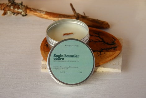 Chandelle Sapin Baumier et Cèdre (Format 3.5 et 8 oz) - POUSSIÈRE D'ÉTOILE