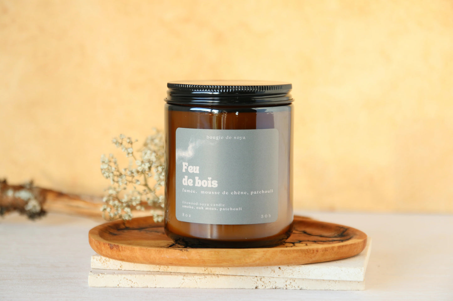 Chandelle Feu de bois - POUSSIÈRE D'ÉTOILE