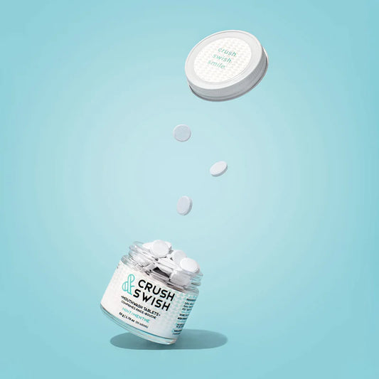 Bocal comprimés rince-bouche menthe (95 tabs) 50g - CRUSH & SWISH
