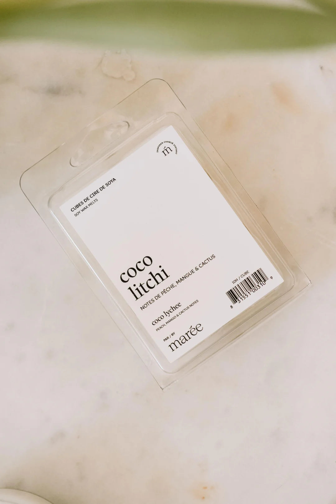 Cubes de cire de soya pour diffuseur (6morceaux) - Coco litchi - Marée Chandelle
