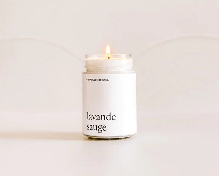 Chandelle lavande sauge - MARÉE CHANDELLES