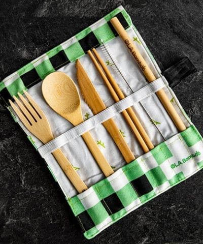 Kit - Zéro déchet - Avec Baguettes et napperon - OLA BAMBOO