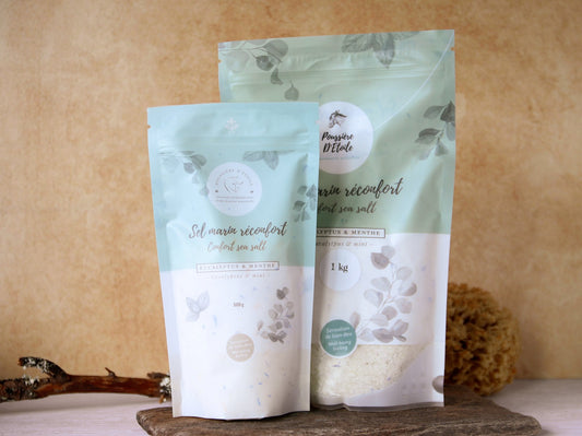 Sel marin - Réconfort - Eucalyptus et Menthe (Format 500 g et 1 kg)- POUSSIÈRE D'ÉTOILE
