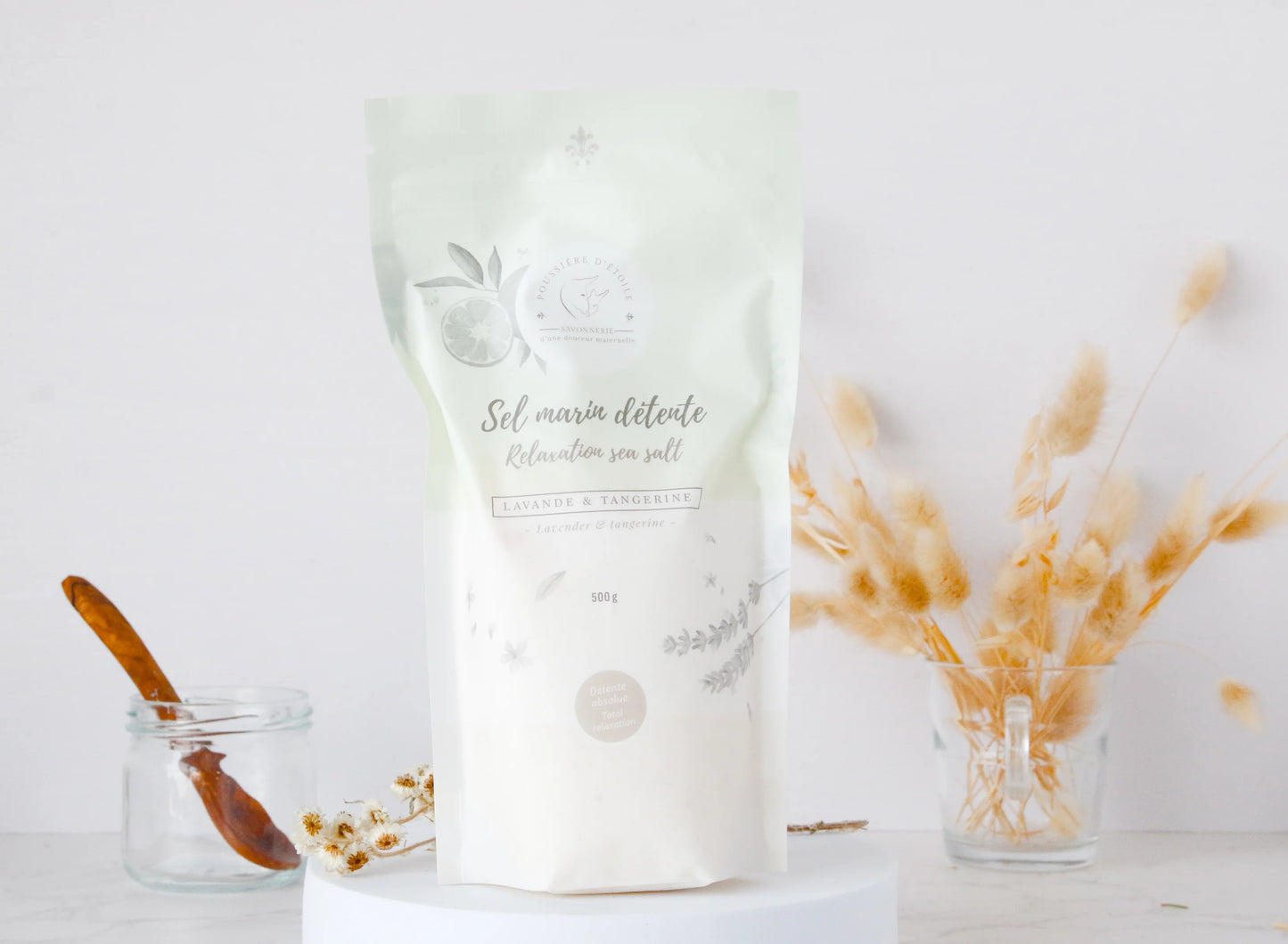 Sel marin Détente Lavande et Tangerine 1 kg - Poussière d'étoile