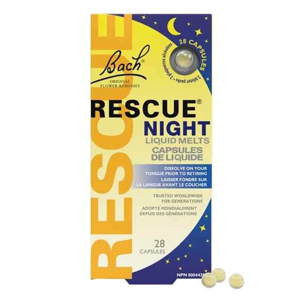 Rescue nuit en Capsules de liquide - Bach Rescue Nuit - 28 capsules - BACH RESCUE