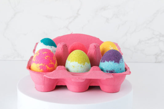 Bombe de bain - Coco de Pâques 6x 53g | Boîte rose - POUSSIÈRE D'ÉTOILE