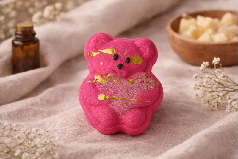 Bombe de bain ourson d'amour - 110g - POUSSIÈRE D'ÉTOILE