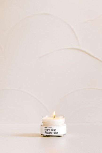 Chandelle Cèdre baies de genévrier 106 ml - MARÉE CHANDELLES