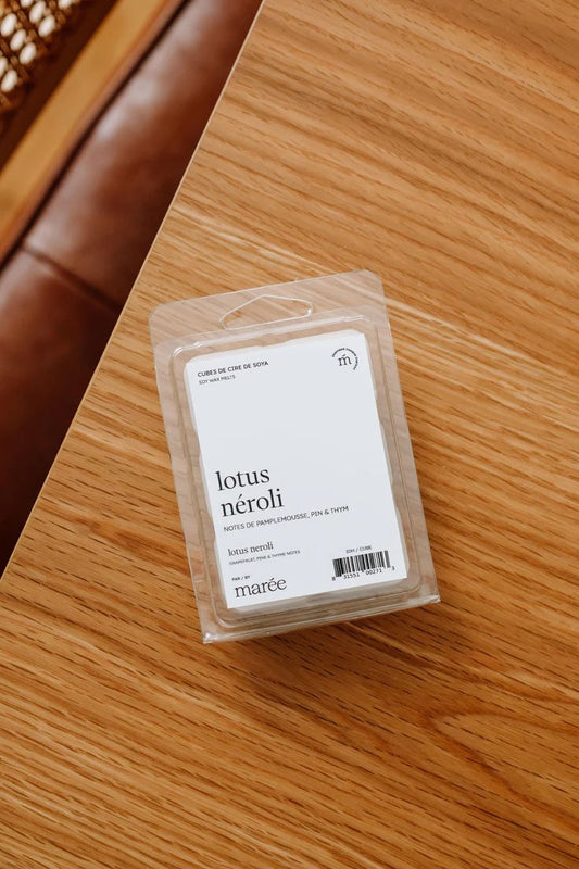 Cubes de cire de soya pour diffuseur (6 morceaux) - Lotus Néroli - MARÉE CHANDELLES