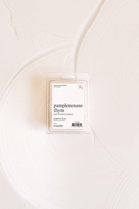 Cubes de cire de soya pour diffuseur (6 morceaux) - Pamplemousse Thym - MARÉE CHANDELLES