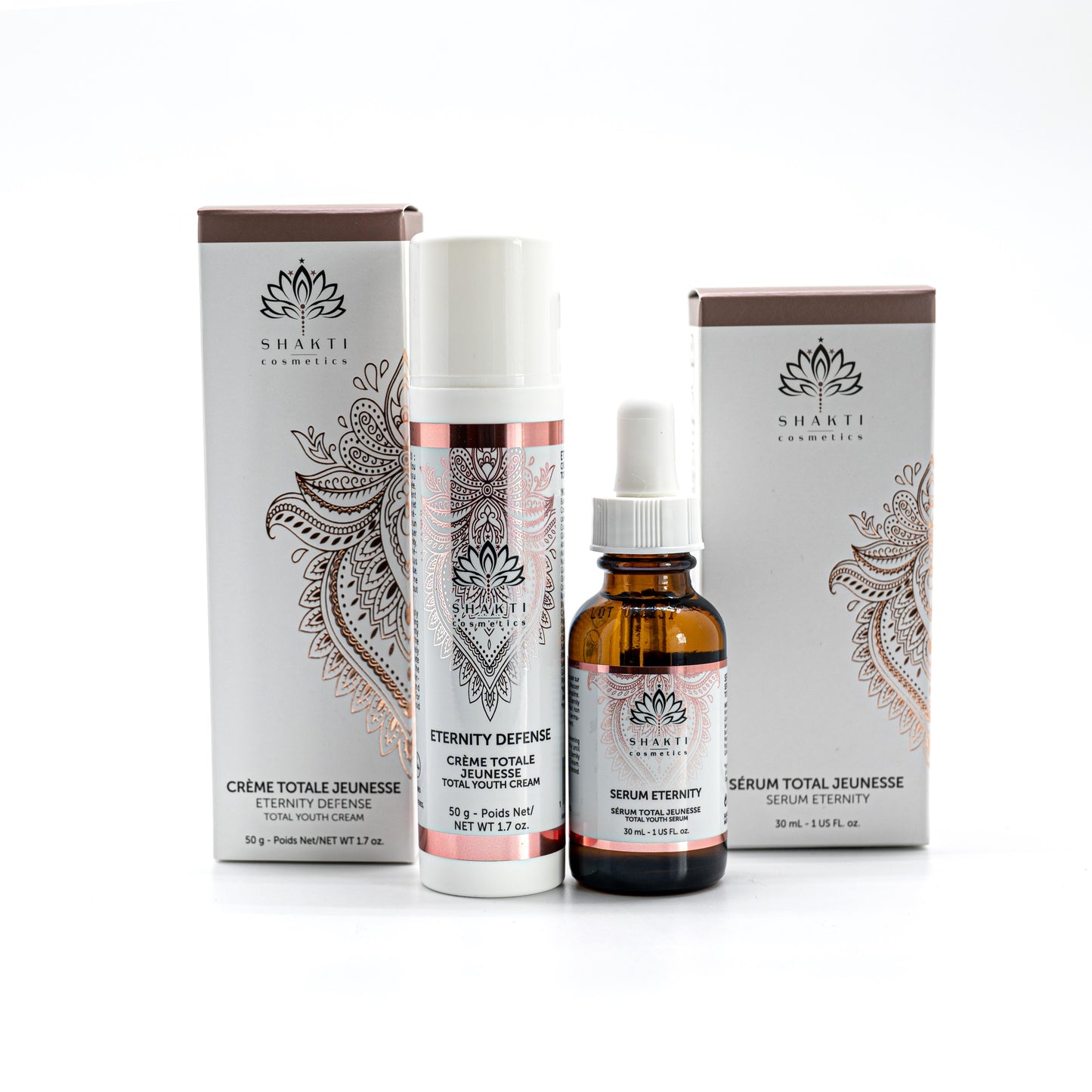 Duo soin SHAKTI : crème Total Jeunesse 50 g et sérum Pro-Âge Éclat 30 ml

