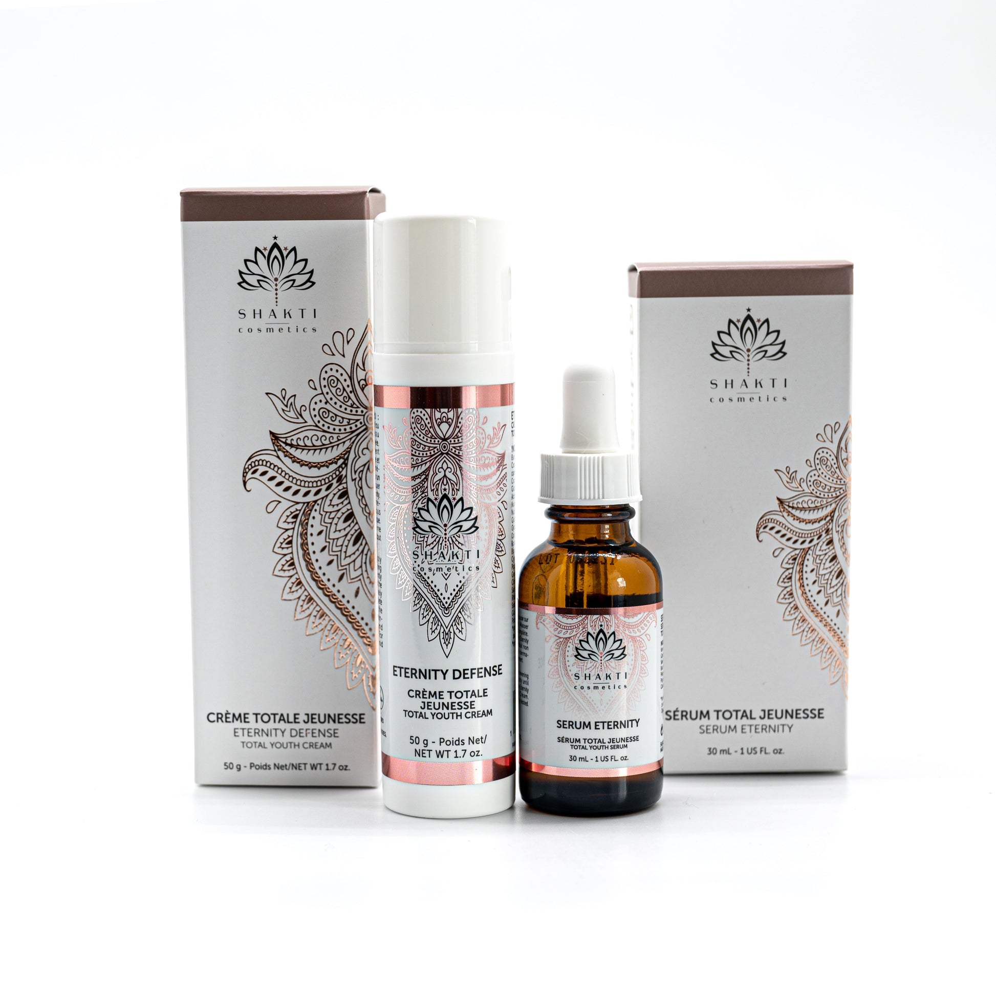 Duo soin SHAKTI : crème Total Jeunesse 50 g et sérum Pro-Âge Éclat 30 ml

