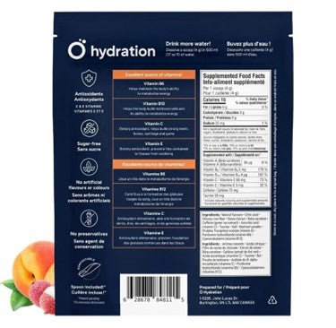 Poudre pour eau vitaminée - Pêche Litchi - 80g - Ö Hydration