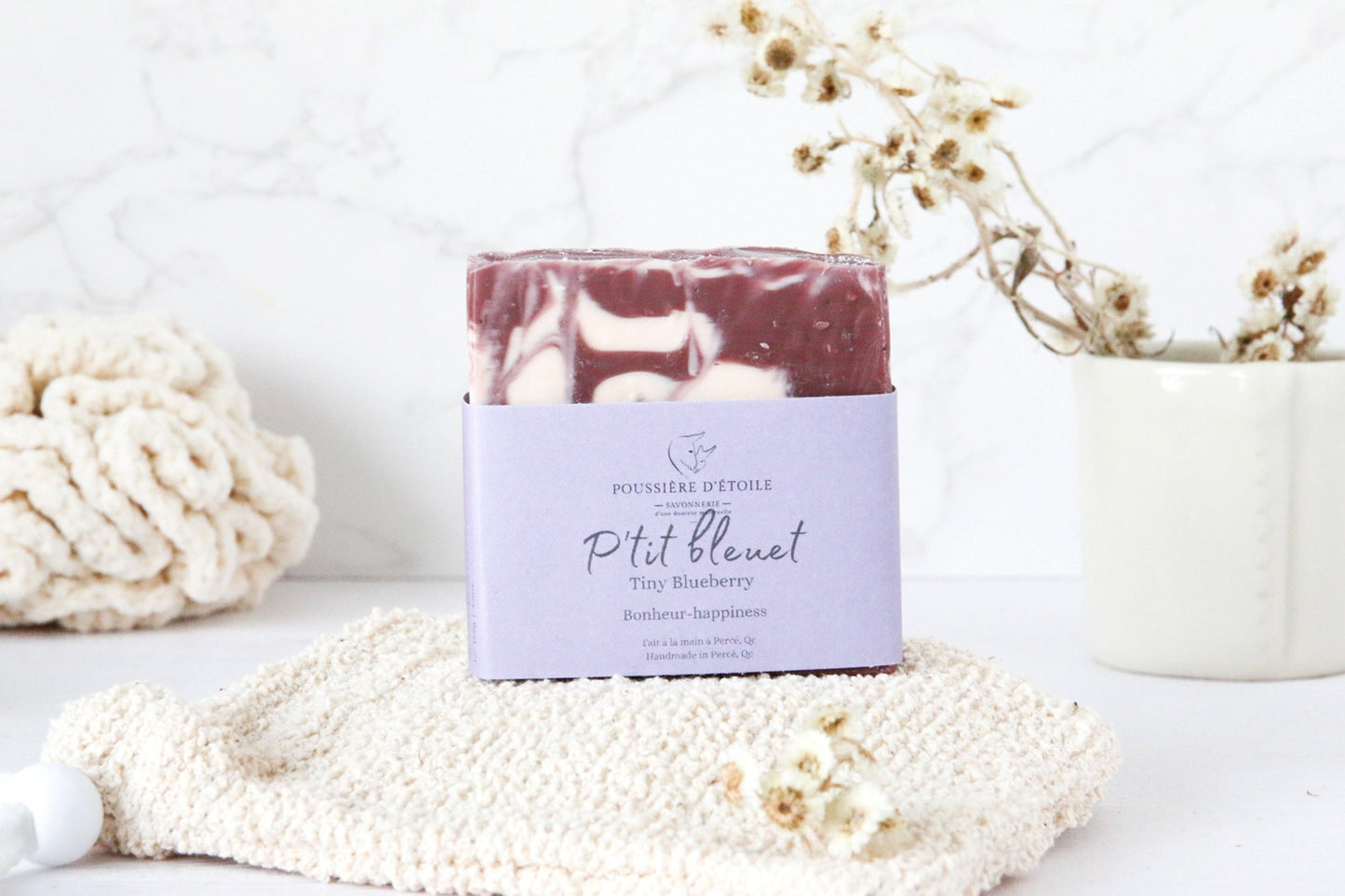 Savon en barre -  P'tit bleuet 125gr - POUSSIÈRE D'ÉTOILE