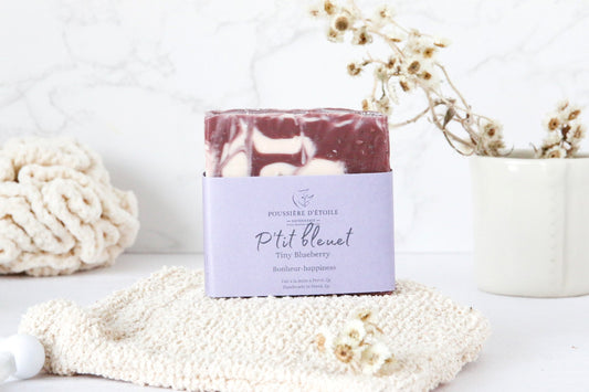 Savon en barre -  P'tit bleuet 125gr - POUSSIÈRE D'ÉTOILE