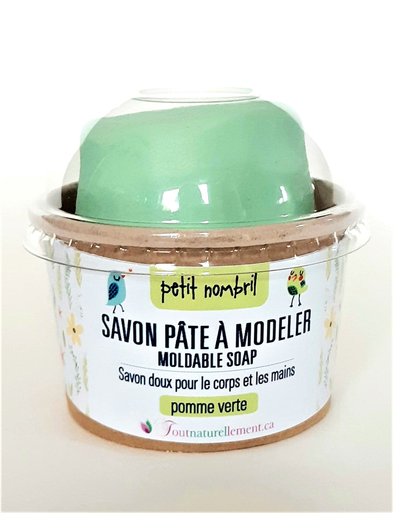 Petit Nombril - Savon Pâte à modeler - Pomme verte - 200gr - TOUT NATURELLEMENT