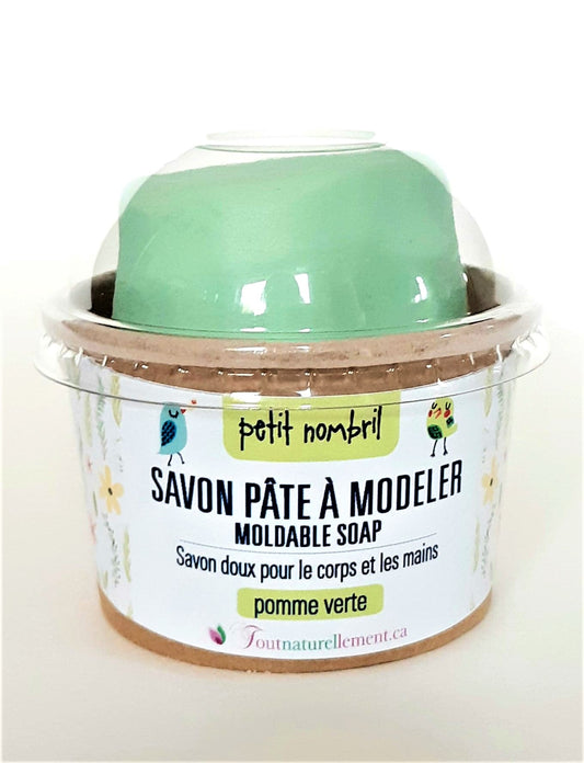 Petit Nombril - Savon Pâte à modeler - Pomme verte - 200gr - TOUT NATURELLEMENT