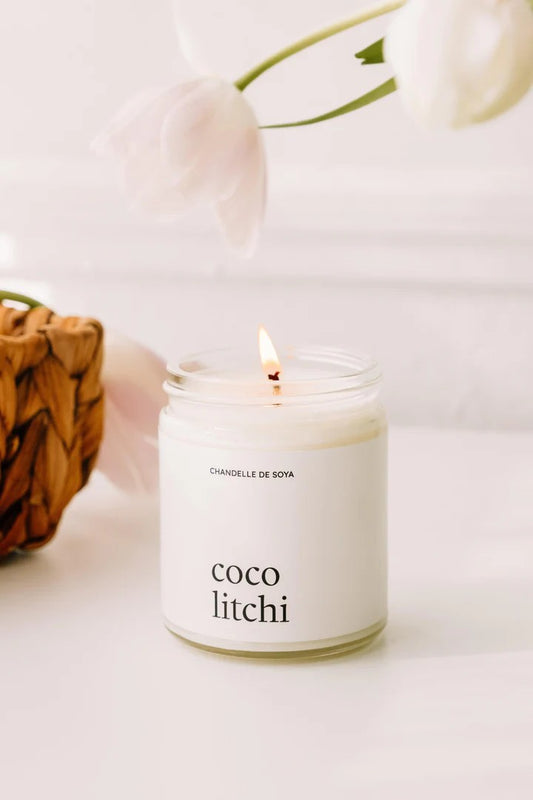 Chandelle de soya - Coco Litchi 270 ml - MARÉE CHANDELLES