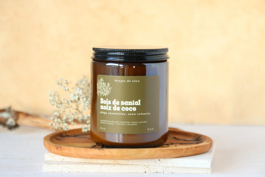 Chandelle Bois de Santal & Noix de Coco - POUSSIÈRE D'ÉTOILE