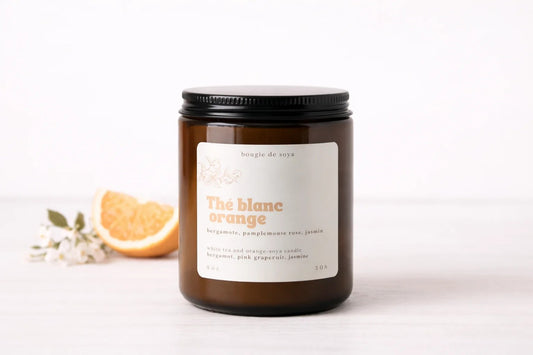 Chandelle Thé blanc et orange - POUSSIÈRE D'ÉTOILE