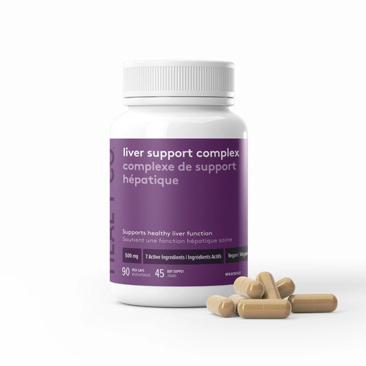 Complexe de support hépatique 500mg - 90 capsules - HEAL + CO
