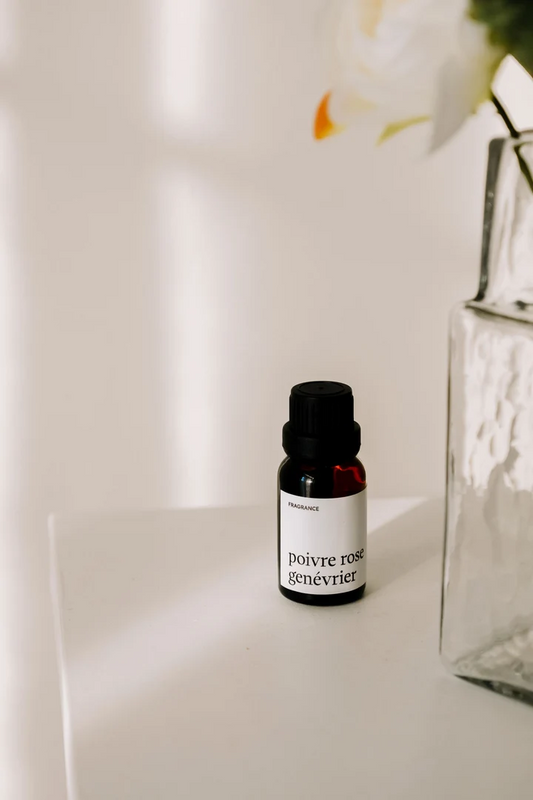 Fragrance pour balle de séchage - Poivre rose genévrier 15 ml - MARÉE CHANDELLES