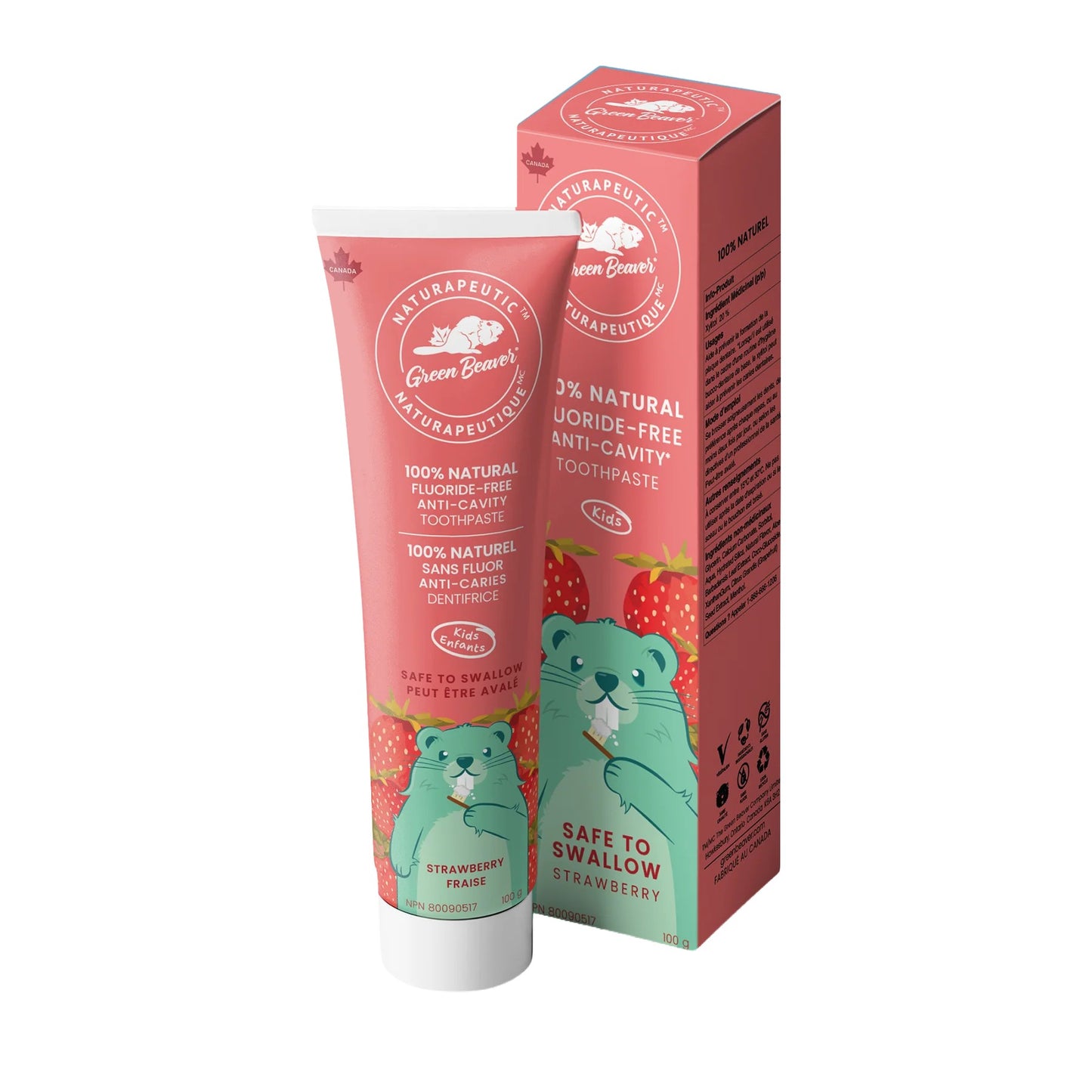 Dentifrice Kids Naturapeutique Fraise - 100 g - GREEN BEAVER