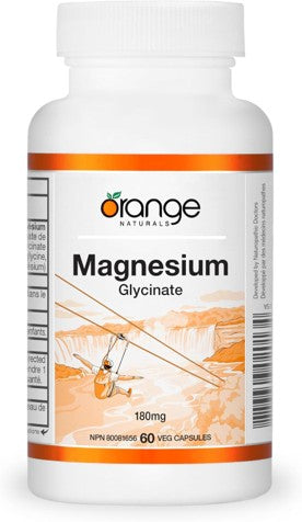Magnésium - Glycinate 180 caps de 200 mg - Purity Life - ORANGE NATURALS
