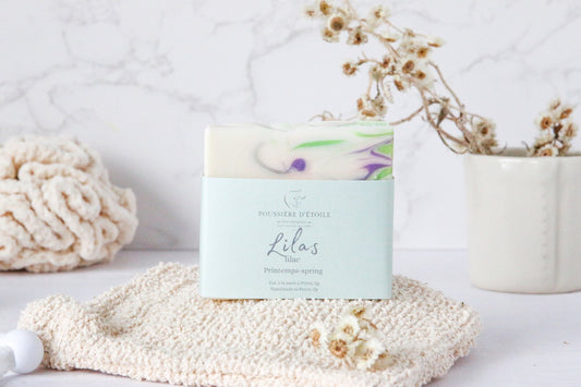 Savon en barre  - Lilas - 125gr - POUSSIÈRE D'ÉTOILE